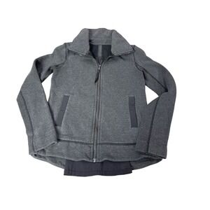 Lululemon Womens Gray Mock Neck Full Zip Long Sleeve Jacket Size S 4g‎